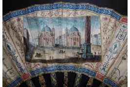 Piazza del Popolo, Grand Tour fan, circa 1780-90