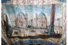 Piazza del Popolo, Grand Tour fan, circa 1780-90
