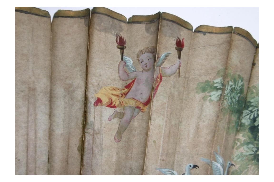 Mon coeur est à vous, éventail début XVIIIeme Mon coeur est à vous, éventail début XVIIIeme