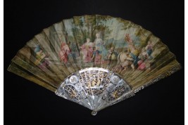 Achilles among the daughters of Lycomedes, fan circa 1740-50