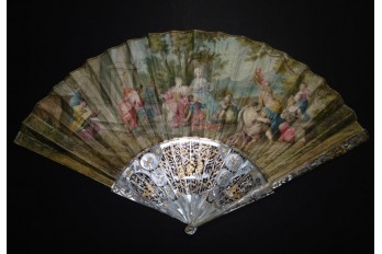 Achilles among the daughters of Lycomedes, fan circa 1740-50