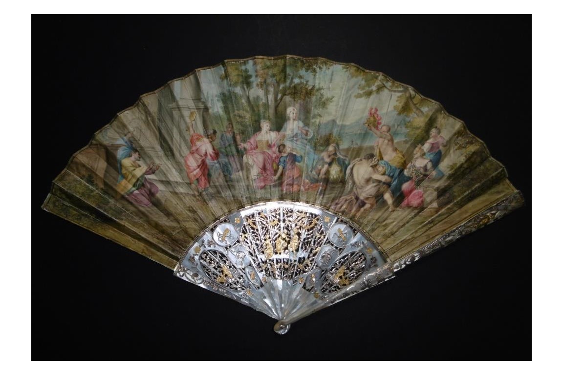 Achilles among the daughters of Lycomedes, fan circa 1740-50