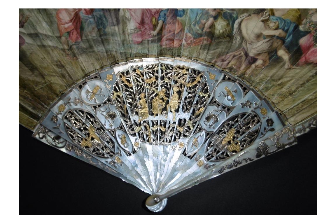 Achilles among the daughters of Lycomedes, fan circa 1740-50