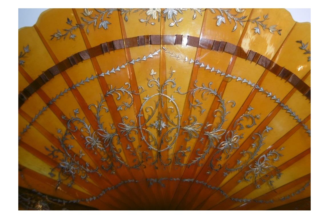 Rococo tortoiseshell, late 19th century fan