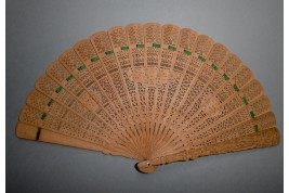 Sandalwood, Chinese fan, 19th century