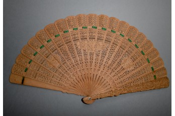 Sandalwood, Chinese fan, 19th century