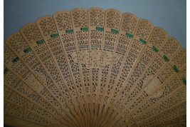 Sandalwood, Chinese fan, 19th century