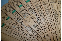 Sandalwood, Chinese fan, 19th century