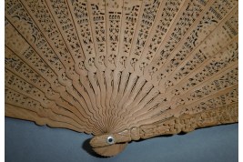 Sandalwood, Chinese fan, 19th century