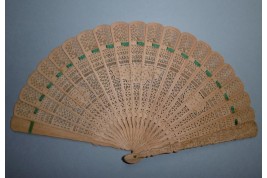 Sandalwood, Chinese fan, 19th century