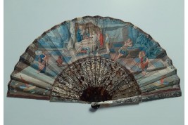 Alexander the Great and Philip his doctor, fan circa 1760