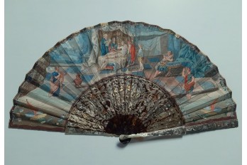 Alexander the Great and Philip his doctor, fan circa 1760