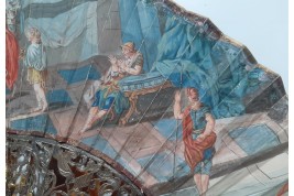 Alexander the Great and Philip his doctor, fan circa 1760