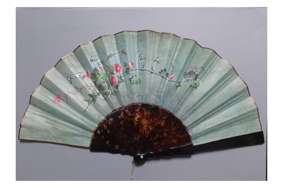 Whampoa pagoda (?), Chinese fan, Canton, 19th