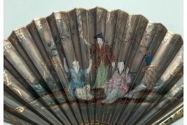 Music and chinoiseries, fan circa 1810