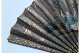 Music and chinoiseries, fan circa 1810