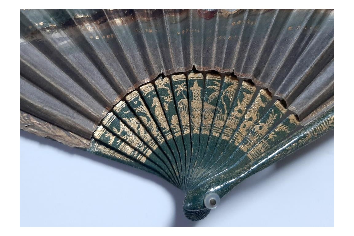 Music and chinoiseries, fan circa 1810