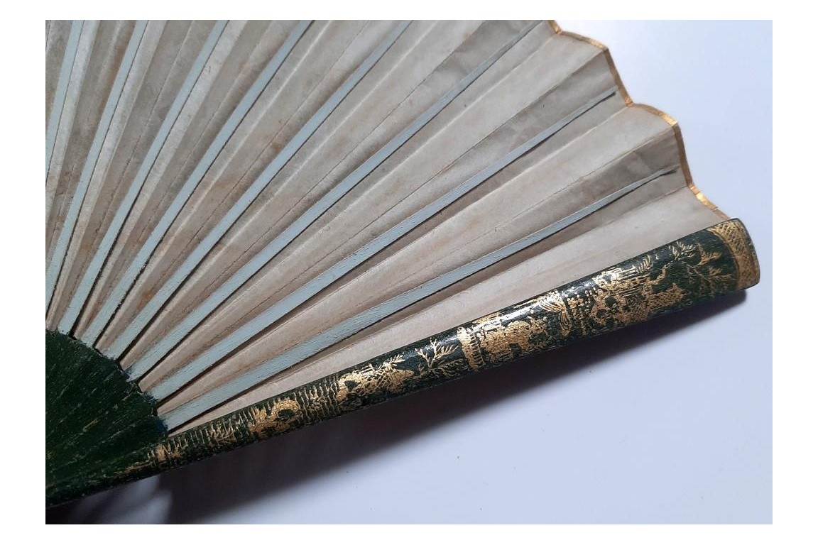 Music and chinoiseries, fan circa 1810