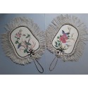 Chinese birds and flowers, fixed fans, 19th century