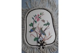 Chinese birds and flowers, fixed fans, 19th century
