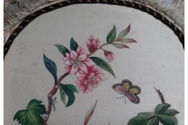 Fleurs et faunes chinoises, paire d'écrans XIXème