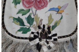 Chinese birds and flowers, fixed fans, 19th century