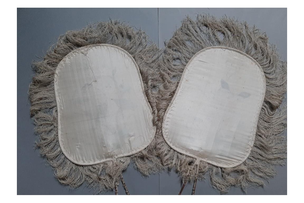 Chinese birds and flowers, fixed fans, 19th century