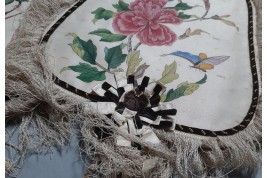 Chinese birds and flowers, fixed fans, 19th century