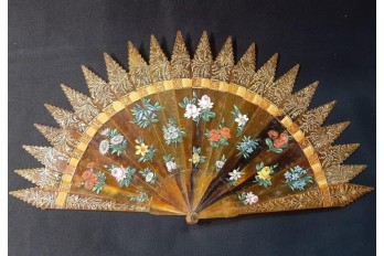 Flowery gothic, fan circa 1830