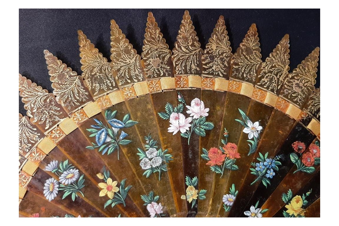 Flowery gothic, fan circa 1830