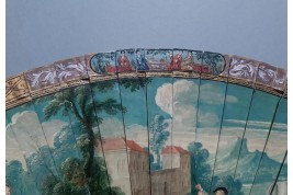 Gondola of love, vernis Martin fan, early 18th