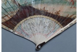 Gondola of love, vernis Martin fan, early 18th