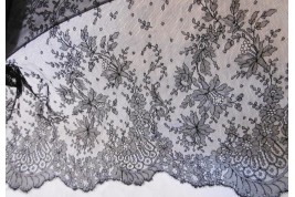 Sunshade, Chantilly lace, 19th century