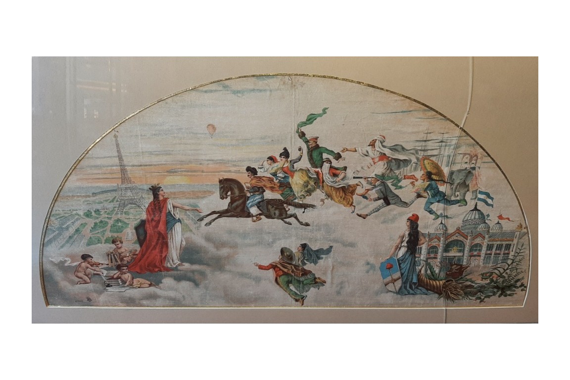 Exposition Universelle of 1889 and Argentina, fan leaf