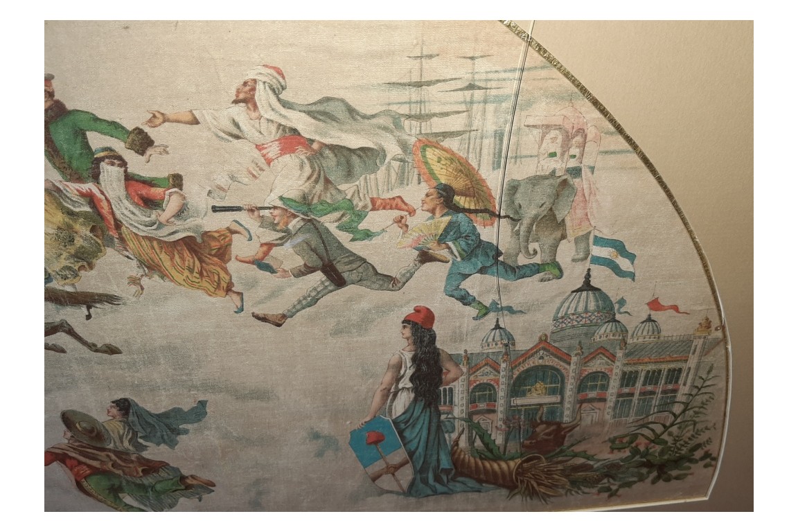 Exposition Universelle of 1889 and Argentina, fan leaf