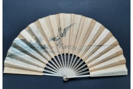 Help to Martinique, fan by Louise Abbema and Fuvelleroy, 1902