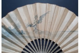 Help to Martinique, fan by Louise Abbema and Fuvelleroy, 1902