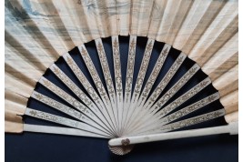 Help to Martinique, fan by Louise Abbema and Fuvelleroy, 1902