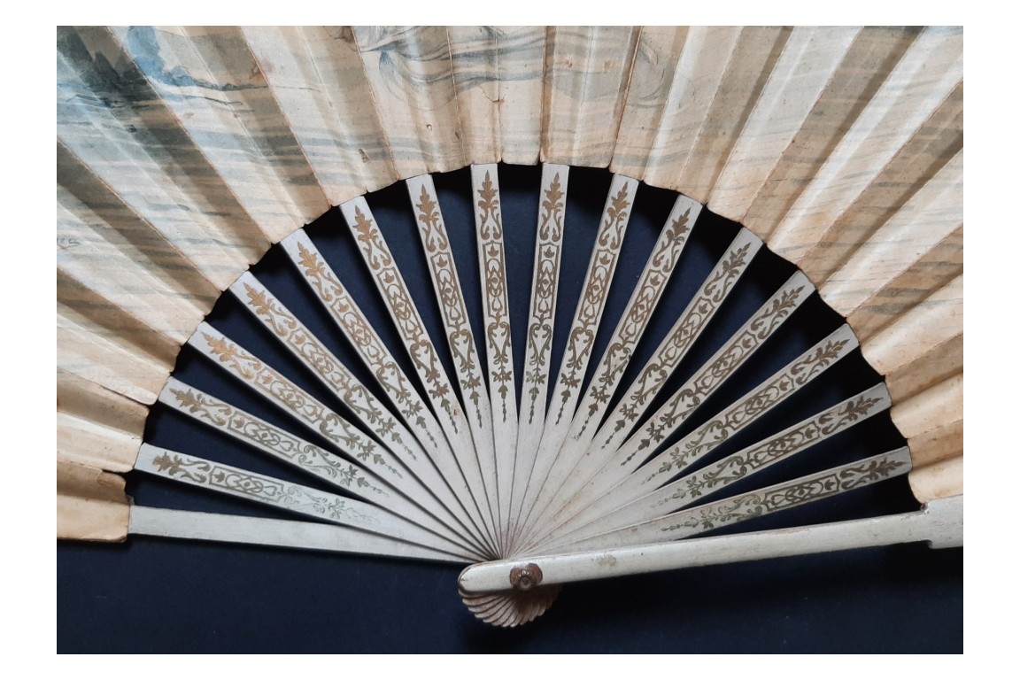 Help to Martinique, fan by Louise Abbema and Fuvelleroy, 1902