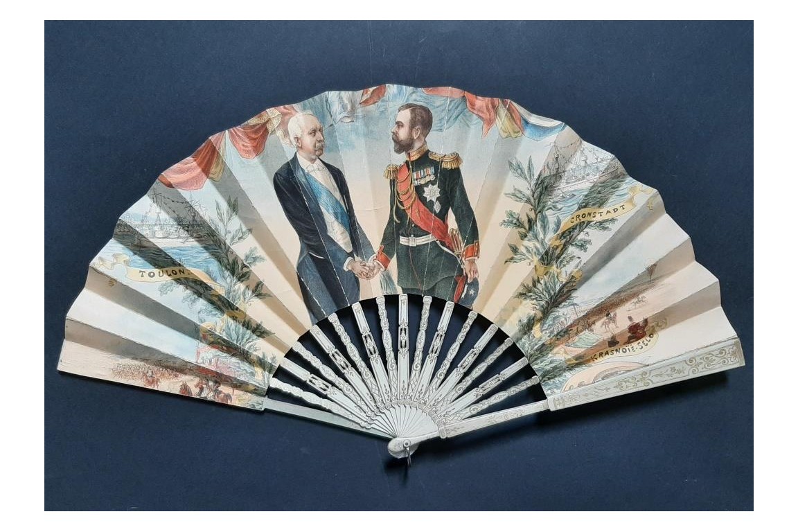 The Franco-Russian alliance, commemorative fan 26 August 1897