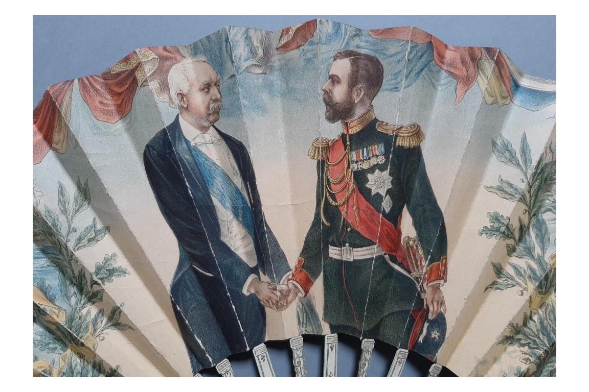 L'alliance franco-russe, éventail commémoratif, 26 Août 1897
