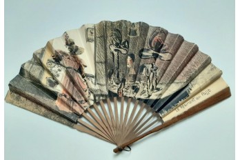 Le régiment qui passe, fan by Abel Truchet circa 1900