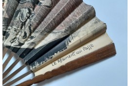 Le régiment qui passe, fan by Abel Truchet circa 1900