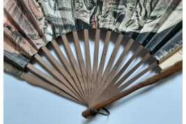 Le régiment qui passe, fan by Abel Truchet circa 1900