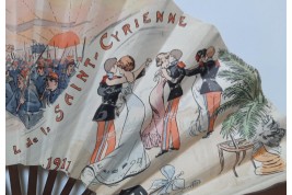 Bal de la Saint Cyrienne,  éventail 25 février 1911