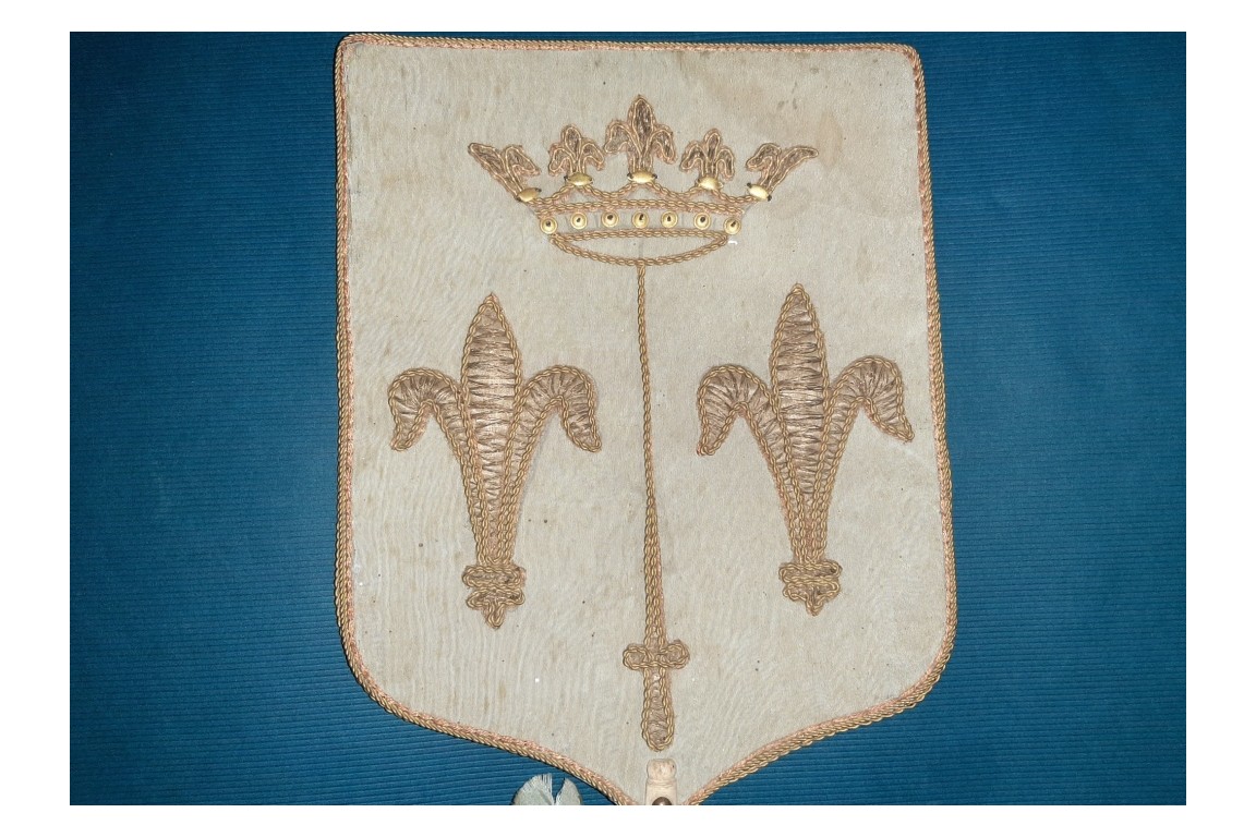 Joan of Arc, royalist fixed fan, 1815-30