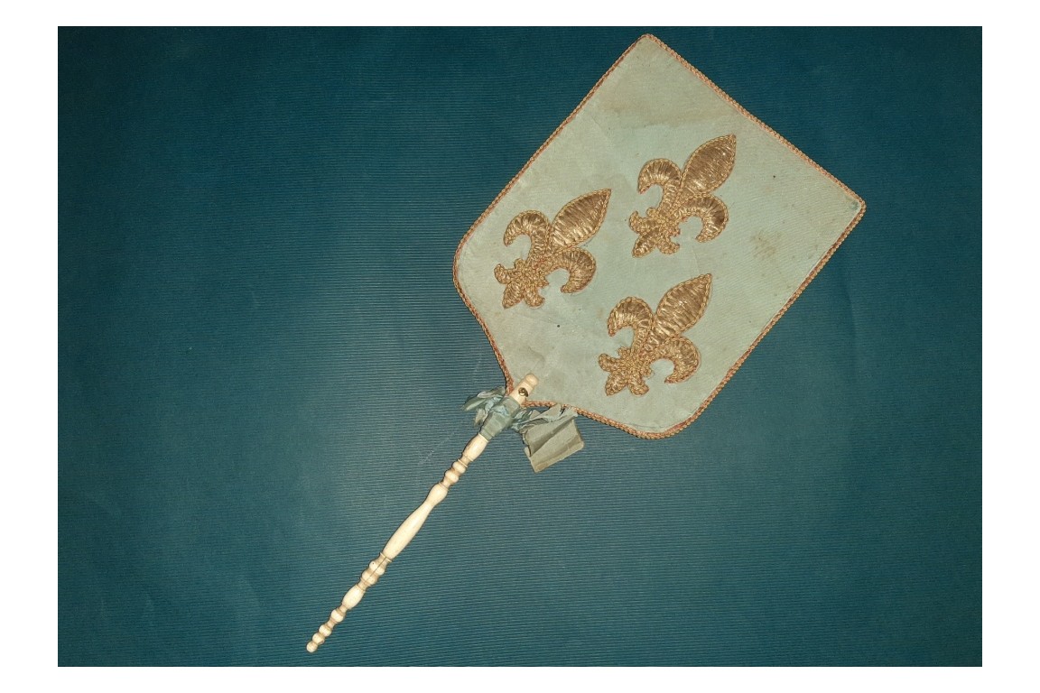 Joan of Arc, royalist fixed fan, 1815-30