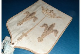 Joan of Arc, royalist fixed fan, 1815-30