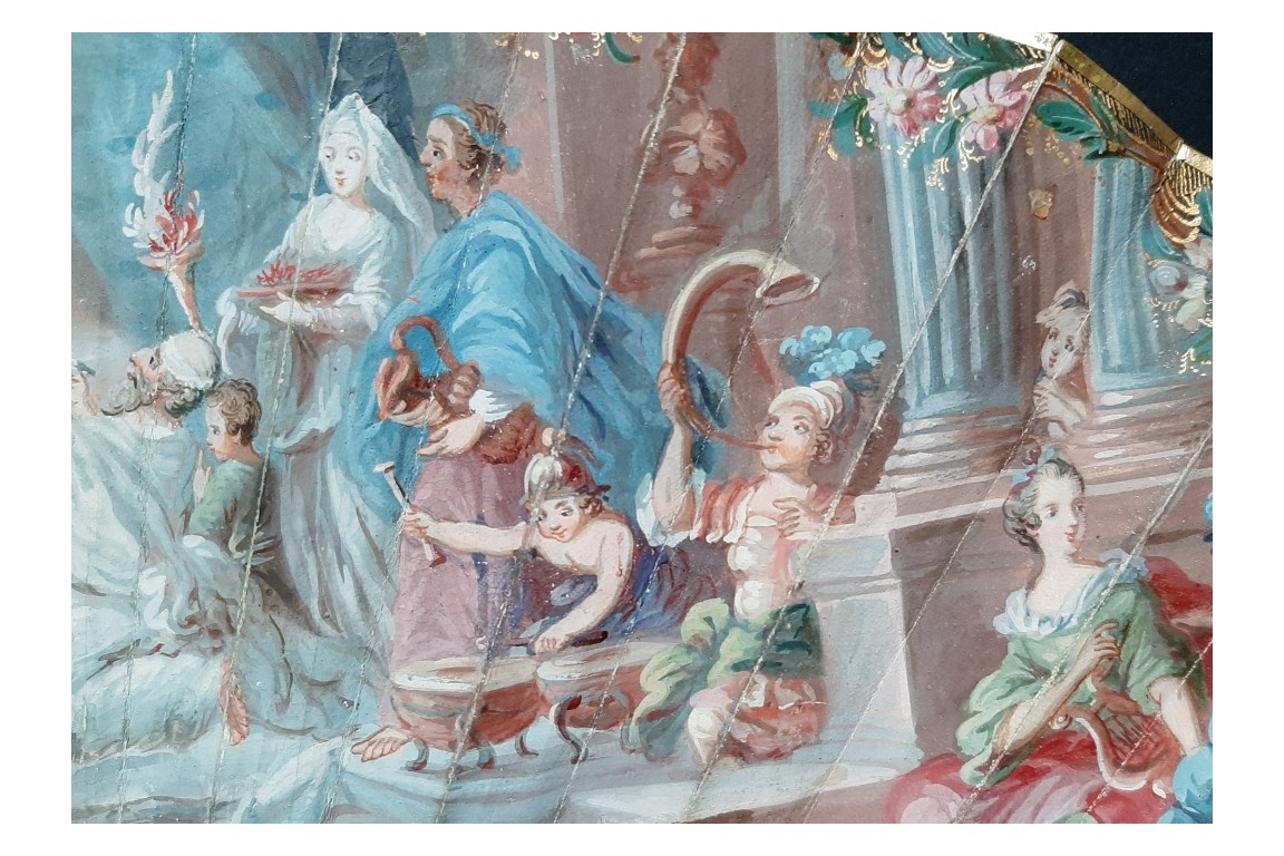 Offrandes pour la Victoire, éventail vers 1750-60