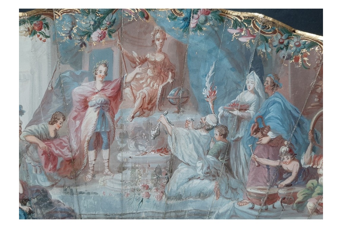 Offrandes pour la Victoire, éventail vers 1750-60